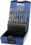 HSS-G DIN 338 FULLY-GROUND TYPE N IN ABS-BOX 19-PCS. 1.0-10.0 X 0.5 MM INC.  /  KG10 BOHRCRAFT