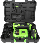 20V AKUNURKLIHVIJA / KETASL&Otilde;IKUR KOMPLEKT 125MM. HARJAVABA. +4.0AH+ LAADIJA + KOHVER JBM