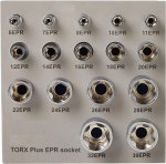 16-OS. 1 / 4"+3 / 8"+1 / 2" 5-T&Auml;HT TORX PLUS E-PADRUNITE KOMPL. 6EPR-30EPR TRIUMF