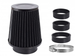 KOONUSFILTER MUST 120X130X90MM + ADAPTERID 60. 63. 70MM CARMOTION