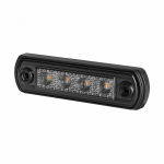 LD676 "GRAPHITE" K&Uuml;LJETULI LED KOLLANE TUMEDA KLAASIGA 12 / 24V 110X31X15MM