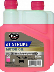 K2 2T STROKE OIL 2T MOOTORI&Otilde;LI PUNANE 500ML (POOLS&Uuml;NT.)