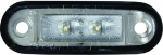 K&Uuml;LJETULI LED. KOLLANE VALGE KLAASIGA. 12 / 24V 0.5M KAABEL 78X22X18MM