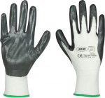 TEKSTIIL-NITRIIL T&Ouml;&Ouml;KINDAD "TEX-NITRILE" 11". HALL. 1TK &Uuml;KSIK KILEPAKK JBM