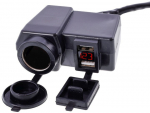 VOLTMEETER + 2XUSB + SIG. S&Uuml;&Uuml;TAJA PESA L&Uuml;LITIGA 4.2A MOOTORRATTALE CARMOTION