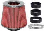 KOONUSFILTER PUNANE / CARBON 155X130X120MM + ADAPTERID 60 / 63 / 70MM CARMOTION