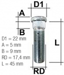 TIKKPOLT TP16X1.50 / 36 / 17.4 (P50 / 36. D17.4) M1615RE45N