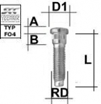 TIKKPOLT TP14X2.0 / 58 / 15.6 (P63 / 58 / 53. D15.60) FORD TRANSIT TOPELTR (TAG)