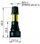 TL-VENTIIL V3-23-1 / TR600HP. KAUBIKUTELE. 5.5BAR. L=32.2 / 43.8MM. AVA 11.3MM