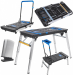 KOKKUPANDAV T&Ouml;&Ouml;PLATVORM / K&Auml;RU TERAS / PLAST L1090X550MM. K520-780MM MAX 250KG GEKO