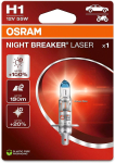 12V H1 PIRN 55W P14.5S NIGHT BREAKER LASER +150% BLISTER 1TK OSRAM
