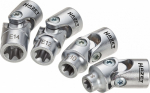 4-OS. KOMPL. 3 / 8" LIIGENDIGA TORX PADRUNID HAZET