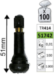 VENTIIL TR414 51MM "GOOD FOR GO" JBM 100TK PAKIS. M&Uuml;&Uuml;ME PAKK!