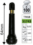 VENTIIL TR418 64MM "GOOD FOR GO" JBM 100TK PAKIS. M&Uuml;&Uuml;ME PAKK!