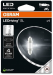 12V SV8.5-8 LED PIRN 0.6W C5W 36MM VALGE 6000K LEDRIVING SL BLISTER 1TK OSRAM