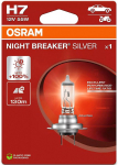 12V H7 PIRN 55W PX26D NIGHT BREAKER SILVER +100% BLISTER 1TK OSRAM