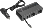 SIGARETIS&Uuml;&Uuml;TAJA HARGMIK 2-NE + 2XUSB 3.6A1XUSB-C 12 / 24V MAX 65W KAABEL 80CM WAYME
