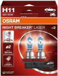 12V H11 PIRN 55W PGJ19-2 NIGHT BREAKER LASER +150% 2TK OSRAM