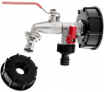 IBC ADAPTER S60*6 + 1 / 2" KRAAN KAHELE. 3 / 4" V&Auml;LISKEERMEGA GEKO