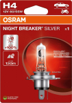 12V H4 PIRN 60 / 55W P43T NIGHT BREAKER SILVER +100% BLISTER 1TK OSRAM