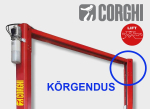 T&Otilde;STUKITE ERCO HC4502 JA HC5502 POSTI K&Otilde;RGENDUSKOMPL. 570MM (4620MM) CORGHI