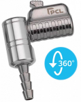 PUMPAMISOTSIK 8MM VOOLIKULE. NURK 90&deg;. LUKUSTIGA. KIIRPAIGALD. 360&deg;. PCL CH4K01