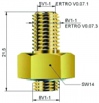 VENTIILI ADAPTER VC-6 - VC-2 (&Uuml;LEMINEK J&Auml;MEDALT STAND. VENTIILILE) SISSE KEERAT
