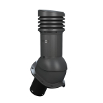 Ventilatsiooni l&auml;biviik viielainelisele laineplaadile Wirplast Perfekta E grafiit &Oslash;125mm, soojustatud