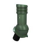 Ventilatsiooni l&auml;biviik viielainelisele laineplaadile Wirplast Perfekta E roheline &Oslash;125mm, soojustatud