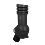 Ventilatsiooni l&auml;biviik viielainelisele laineplaadile Wirplast Perfekta E must &Oslash;125mm, soojustatud