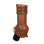 Ventilatsiooni l&auml;biviik viielainelisele laineplaadile Wirplast Perfekta E tellisepunane &Oslash;125mm, soojustatud