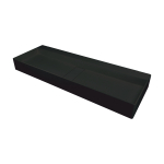 Pinnapealne valamu Blur 100x40x12 cm, must graniit