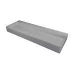 Pinnapealne valamu Blur 100x40x12 cm, hall graniit