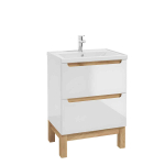 Sahtlitega valamukapp SPACE SYSTEM D60, valge k&otilde;rgl&auml;ige, 60 cm, jalgadel