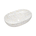 Pealpaigaldatav valamu LILI, 60x41 cm, valge matt terratso