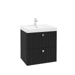 Sahtlitega valamukapp FUEGO D60, must matt, 60 cm, seinale kinnitatav