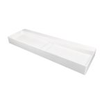 Pinnapealne valamu Blur 120x40x12 cm, valge graniit