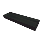 Pinnapealne valamu Blur 120x40x12 cm, must graniit