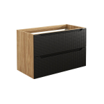 Valamukapp LUXOR BLACK, must matt/tamm, 90 cm, seinale kinnitatav