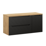 Valamukapp LUXOR BLACK, must matt/tamm, 120 cm, seinale kinnitatav