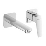 Kroomitud seinapealne valamusegisti Deante Blur 20 cm, messing