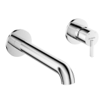 Kroomitud seinapealne valamusegisti Deante Silia 20.8 cm, messing