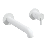 Valge seinapealne valamusegisti Deante Silia 20.8 cm, messing