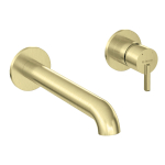 Harjatud kuld seinapealne valamusegisti Deante Silia 20.8 cm, messing