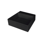 Pinnapealne valamu Correo 40x40x13 cm, must graniit