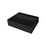 Pinnapealne valamu Correo 50x40x13 cm, must graniit