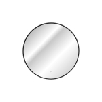 Peegel LUSTRA LED, must, 70 cm, seinale kinnitatav
