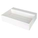 Pinnapealne valamu Correo 60x40x13 cm, valge graniit