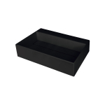 Pinnapealne valamu Correo 60x40x13 cm, must graniit