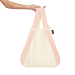 Riidest poekott Notabag &ndash; kreem/roosa, &otilde;la- ja seljakott